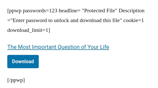 short-code password protect PDF